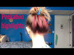 Another awesome fact about peek a boo hairstyle is that it fits blondes as well as brunettes. Diy Bleach And Peekaboo Highlights Youtube