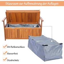 Zur übersichtsseite wasser im garten. Outsunny Gartenbank Truhenbank Sitzbank Mit Stauraum 2 Sitzer Holz Braun B120 X T60 X H87cm Banke Gartenmobel Zubehor