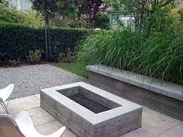 Outdoor screens, like the resin wicker design shown below, can also help to cut down on noise as well, which is ideal. Image Result For Diy Rectangle Fire Pit Fire Pit Landscaping Backyard Fire Fire Pit Patio