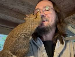 Squirrel uses toothbrush for unexpected purpose