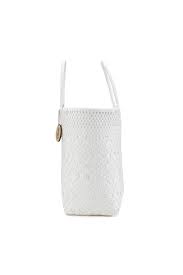 Paulina White Beach Bag