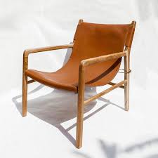 Hati Hati Home Waxed Teak Chair With Solid Leather Panels Hatihome Chairs Leather Sling Chair Chair Design Wooden Teak Chairs