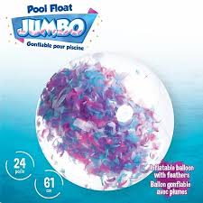 Ballon Gonflable Pour Piscine Avec Plumes La Jouetterie