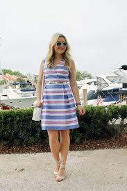 Southern Style Bows Sequins Striped Dress Summer Cute Dresses Style