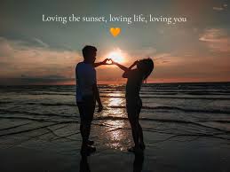 Sunset on Beach with Boyfriend Caption | TikTok