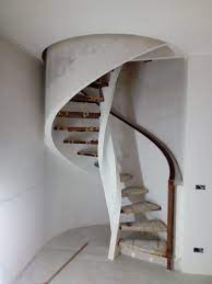 Scala A Chiocciola In Legno Rivestita In Cartongesso Dopo Architecture House Home Decor Home Goods