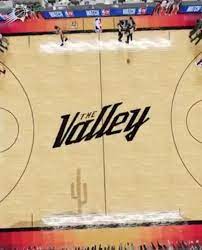 To commemorate the phoenix suns' 50th season in the valley, suns managing partner robert sarver and phoenix suns charities awarded a $1 million grant to refurbish, restore and build 50 basketball courts throughout arizona. Adam Noel On Twitter Looks Like The New Valley City Edition Uniforms For The Phoenix Suns Will Be Accompanied By This Court For This Season Awesome Look For The Suns Https T Co Y1vhje0q7m