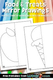 food and treats mirror drawings woo jr kids activities children s publishing