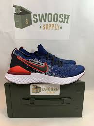 Nike Epic React Flyknit 2 Mens Running Shoes Sz 10 5 Blue Rabid Panda Cj0770 400 Nike Casual In 2020 Running Shoes For Men Shoes Mens Sneakers Men