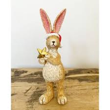 1pc furry rabbit ornament adornment christmas decor gift height 4.7 inch /12cm. Christmas Rabbit With Star 51015 Christmas Ornaments Rosefields