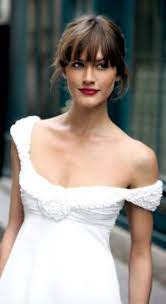 Bride S Updo With Bangs Bridal Hair Ideas Tonik Wedding Hairstyles Empire Wedding Gown Red Lipstic Hairstyles With Bangs Bride Hairstyles Hair Styles