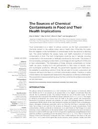 It is a vital element of nearly all aspects of human existence from sustenance, sanitation, and health, to basic human security. Pdf The Sources Of Chemical Contaminants In Food And Their Health Implications