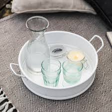 Tabletts Round Serving Tray With Handles White Dmfdentallab Com Shop for coffee table tray online at target.