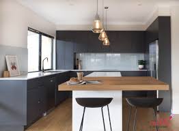 Ardex feather finish concrete underlayment (sold in 10# bags; Dark Grey And White Kitchen Renovation With Timber Breakfast Bar Home Decor Kitchen Kitchen Decor Kitchen Interior