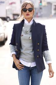 Black Blazer Outfits Women S Trending Fashion Women S Navy Blue Nautical Double Breasted Jacket By Boston Proper Blazer Outfits For Women Fashion Athleisure Fashion