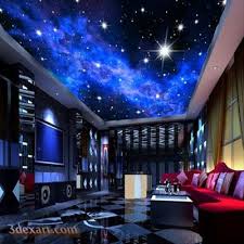 Fiber Optic Star Ceiling Starry Sky Stretch Ceiling Lighting Ideas Step By Step To Make Star Ceiling I Dream Living Rooms Home Theater Rooms Game Room Design