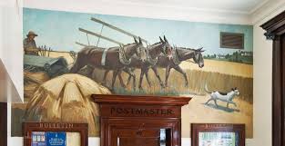 Harvesting Mural At Monroeville Alabama Post Office Mural Office Mural Canvas Painting