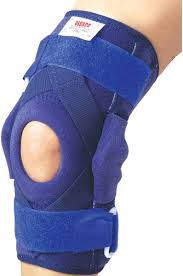 Vissco Hinged Brace With Patella Opening Metal Hinges Knee Support L Blue