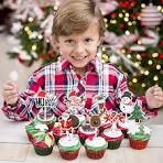 24 Pcs Christmas Cupcake Toppers - Merry Christmas Toothpick Flags For  Holiday Parties