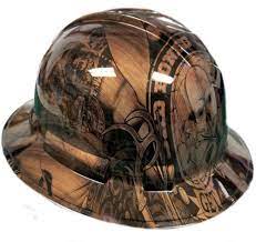 Premium Burnished Wood Bad To The Bones Hydrographic Full Brim Safety Hard Hats Price 116 96 Free Shipping Hashtag4 Hard Hats Custom Hard Hats Hats