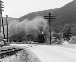 Pennsylvania Railroad Northern Central Branch Coal Train At Grade Crossing Hepburnville Pennsylvania 1953 Pennsylvania Railroad Train Railroad