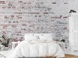 Colored grunge bricks wall white brush stroke. Distressed Brick Wallpaper White Paint On Red Brick About Murals