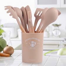 Spatula utensil set measuring cup fruit & vegetable slicer/cutter food thermometer mixing bowl peeler spoon turner baking tools salt/pepper mill grater pastry decorating tool tongs skimmer/strainer ladle cooking accessories colander ice tray/mold ice cream tools our table bee. 12 Pieces In 1 Set Kitchen Gadgets Tools Stand Kitchenware Spatula Silicone Cooking Utensils Set With Wooden Handles Buy Kitchen Cooking Utensils Soft Silicone Kitchen Utensils Kitchen Cooking Utensils Stand Product On Alibaba Com