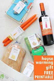 Attach a note that says: Traditional Housewarming Gift Idea With A Free Printable