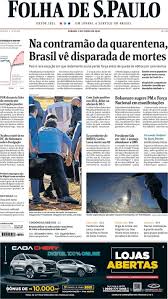 5.617.557 curtidas · 4.097 falando sobre isso. Capa Folha De S Paulo Sabado 6 De Junho De 2020