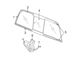 Glass Hardware Back For 2008 Dodge Ram 1500 Mopar Parts