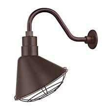Textured black wayfair north america $ 105.99. Barn Light Outdoor Wall Light Bronze With 12 Scoop Cage Shade