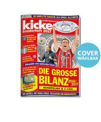 Und weil man an dieser stelle ausgeprägte hellseherische fähigkeiten besitzt, weiß man auch schon, welche farbe das cover haben wird: Kicker Sonderheft Die Grosse Bilanz Finale 16 17