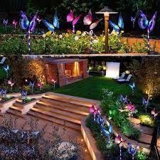 Just set these garden solar lights up in an area where they will be exposed to plenty of sunlight and let nature do all the work while you sit back and relax. Coolmade 3 Pack Outdoor Solar Garden Stake Lights Solar Stake Light Multi Color Changing Led Garden Lights Fiber Optic Butterfly Decorative Lights With A Pur In 2021 Solar Lights Garden Led