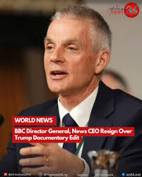 BBC Director General, News CEO Resign Over Trump Documentary Edit BBC's top  executives resign after criticism that a Panorama documentary misled  viewers by editing Trump's speech. Full story in comment section. #bbc #