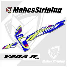 Download pola striping decal yamaha r15 new cdr high resolution file berupa vector high resolution, support cmyk atau rgb collour palete, file berikut berupa versi 14. Jual Sticker Striping Variasi Semifull Yamaha Vega R New Motif Racing Ready Stock Mhs 01 Di Lapak Mahes Decal Sticker Bukalapak