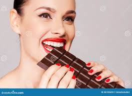 Wishing Chocolate Was a Fruit. Stock Photo