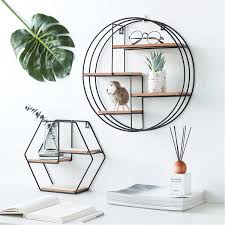 It is thick as well as a durable iron holder. Iron Wall Shelf Wooden Storage Racks Easylifetoolz