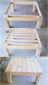 Please keep in mind the following: Table From Pallet Wood Interesting Apron Design Furniture Projects Wood Projects Wood Diy