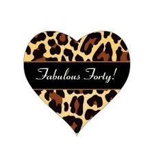 Gold Black Leopard Fabulous 40 Birthday Heart Sticker Zazzle Com Happy Birthday Hearts Leopard Wedding Wedding Stickers
