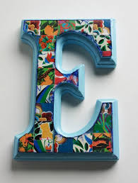 Hand Decorated Wood Letter E 6 5 Home Etsy Wood Letters Hand Decorated Decorative Letters