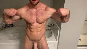 Dom King Bathroom Jerk off and Flex - Pornhub.com