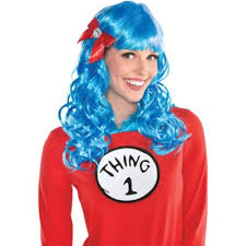Curly Thing 1 Thing 2 Wig Dr Seuss Party City