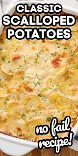 Easy Scalloped Potatoes Schenk Potatoesre In 2020 Easy Scalloped Potatoes Recipe Scalloped Potato Recipes Potato Recipes Side Dishes