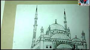 طريقة رسم جامع محمد على القلعة youtube