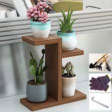 Amazon Com Acronde Wooden Plant Stand Flower Pot Planter Holder Succulent And Small Plant S Plant Stand Indoor Wooden Plant Stands Wooden Plant Stands Indoor