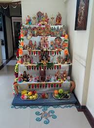 Kolu At My Home During Navarathri Mandir Decoration Ganapati Decoration Goddess Decor