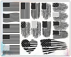 Distressed American Flag Vector Black And White Pin On Projects