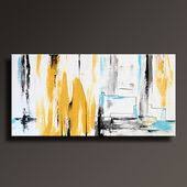 Orange and blue abstract wallpaper, colorful, digital art, artwork. Abstract Painting Yellow Gray White Black Blue Painting Etsy Original Canvas Art Contemporary Art Canvas Contemporary Abstract Modern Art