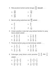 Soal ulangan harian matematika materi perbandingan dan skala kelas 5. Contoh Soal Pecahan Senilai Kelas 4