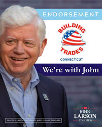 The CT Building Trades know the value of getting an early start. That's why  they've endorsed John Larson for Congress early, too. Let's get to work. 💪  #UnionStrong